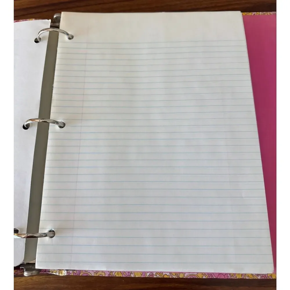 Vintage ‘80s Treasures of Truth Binder w/ Mead College Ruled Sheets of Paper